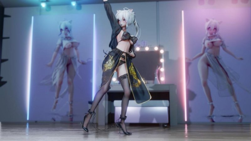 MMD78 汉服黑丝弱音GFRIEND-MAGO 极品国风骚女被狂干 3D